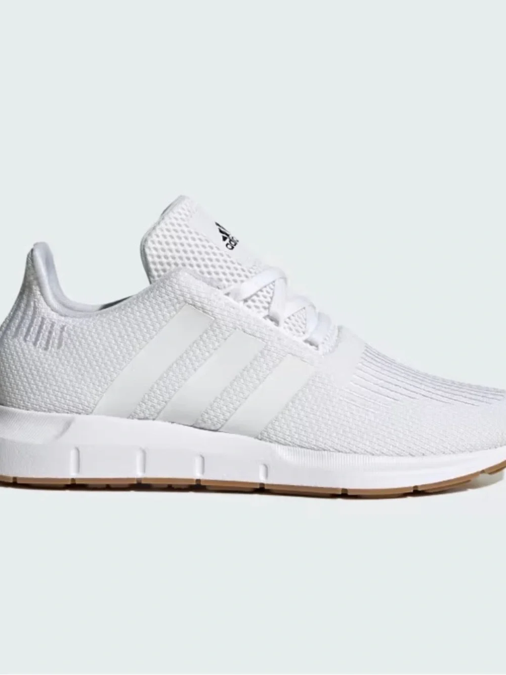 adidas Kids White Knit Lace-Up Sneakers